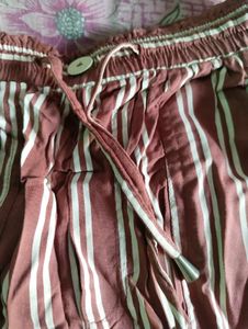 Brown Striped Trousers