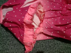 Cute Pink And Peach Polka Dot Romper