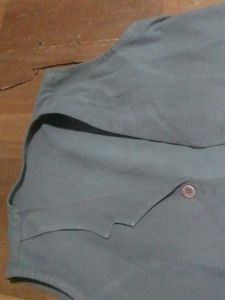 Korean Grey Sleeveless Coat For Womens