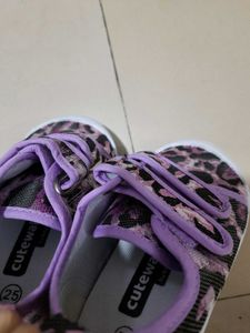 Cutewalk Baby Shoes Velcro Purple Shimmery