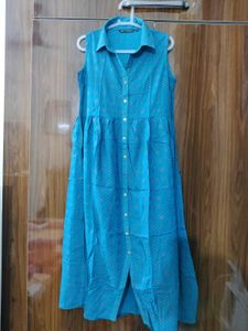 Sky Blue Kurti Sleeveless