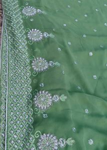 Green Embroidered Saree