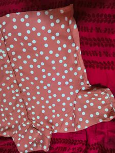 Pink Polka Dot Button-Up Shirt