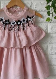 Pink Flower Girl Dress