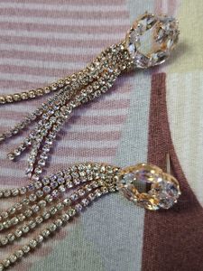 Sparkling Rhinestone Dangle Earrings