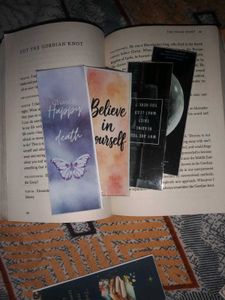 Set Of Four handmade printed book marks