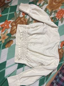 Elegant White satin zara Shirt