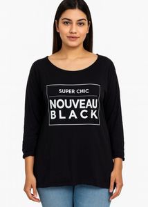 Black 'Super Chic' Tee
