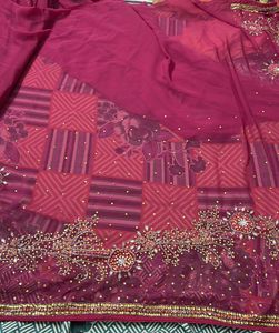 Heavy Embroidered Party Wear Saree