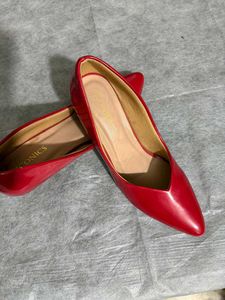 Red Kitten Heel Pumps