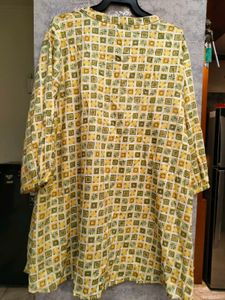Yellow Printed Kurta