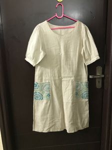 Beige in Colour Dress Size M