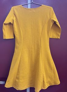 Mustard Fit &amp; Flare Dress