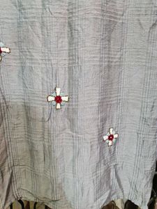 Beautiful Grey Kurti With Amazing Work