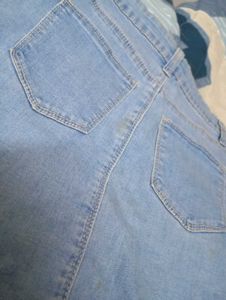 Distressed Denim Mini Skirt