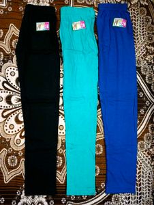 Colorful Cotton Leggings - Size 28 - Set of 3