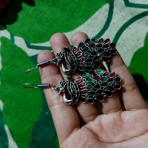 Peacock Drop Earrings