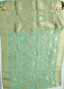 Women Green Festive Chanderi Silk  Suit Set
