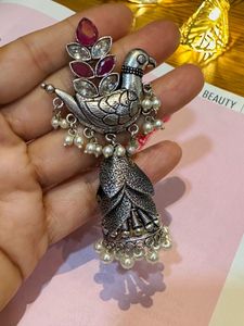 Exquisite Bird Design Jhumka Earrings