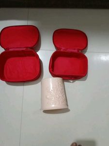 Red Pouches (Set of 2)