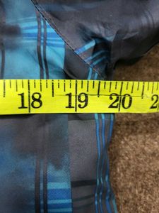 Blue Patterned Hooded Jacket