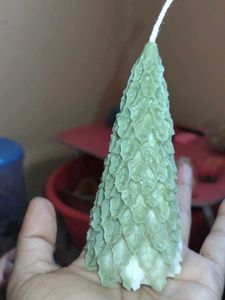 Hand Carved Christmas Tree Candle