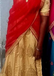 Red &amp; Gold Lehenga Choli