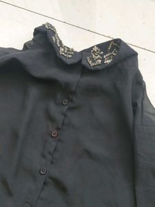 Elegant Black Top with slip