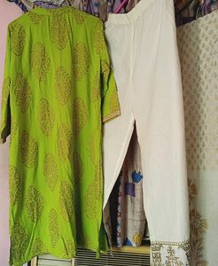 Green Kurti Set