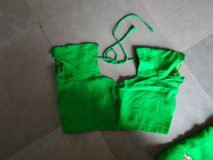 Parrot Green Saree