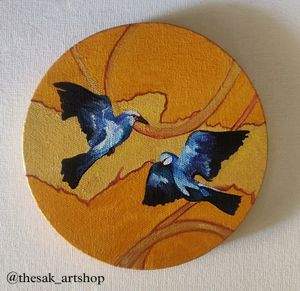 Blue Bird Acrylic Painting