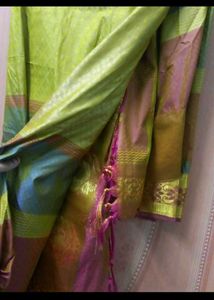 Mustard Yellow Soft Silk Saree