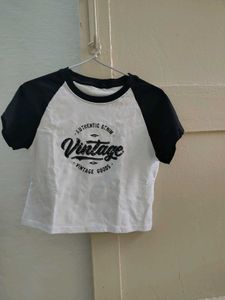 Vintage Raglan Crop Top