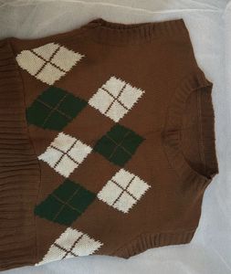 Argyle Knit Sweater Vest
