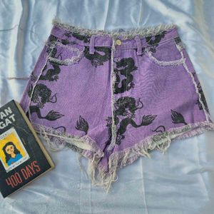 Drogon Denim Shorts /Goth /Genz