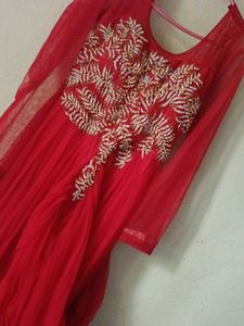Ethnic Gown With Pyjama Nd Dupatta