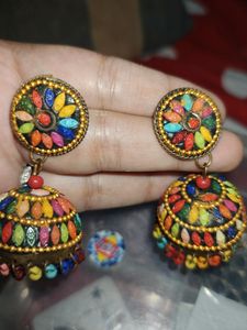 Multi Colour Jhumka