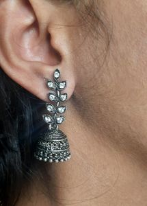 Oxidized Ear Ring Pair