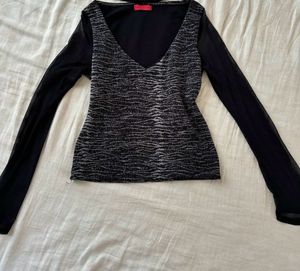 Vintage Mesh Sleeve Top