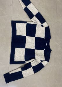 Checked Wool Sweater