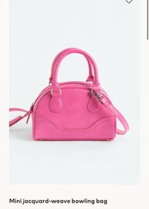 Mini Jacquard Weave Bowling Bag- Pink - Ladies | H