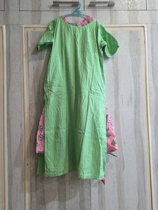 Pink Floral Dress skirt kurti