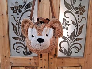 Duffy Cute Bear Face Plush Tote Bag
