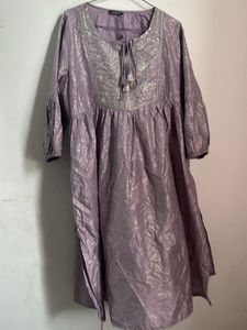 Embroidered Purple Kurta