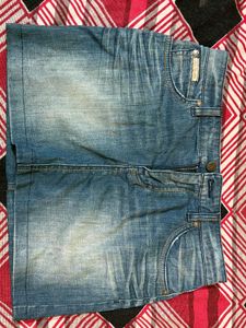 Denim Blue Miniskirt Y2k