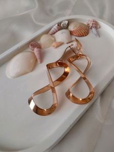 Infinity - Brass Plated Earrings