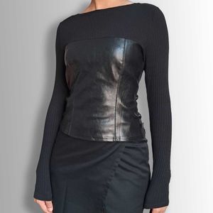 Chic Black Long Sleeve Top