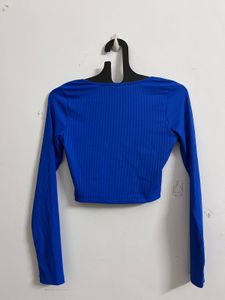 Blue Long Sleeve Top