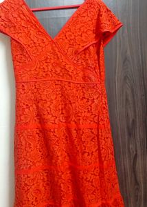 Orange Floral Dress