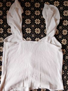 White Top With Flared Sleeves